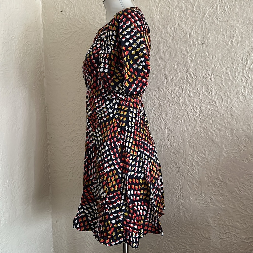 Anthropologie Maeve Melody Mini Dress Puff Short Sleeve Floral Print 4 Petite - Picture 8 of 16